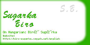 sugarka biro business card